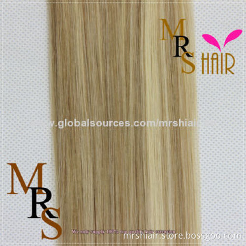 24-inch Piano Color 14#/613# Silk Straight U Tip Hair Extensions